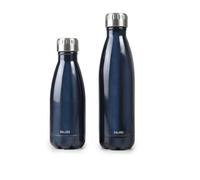 Bouteille Isotherme - DURE - Modèle Double Paroi - 0 500 L - Inox et Plastique - Bleu Foncé