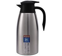 Bouteille isotherme en acier inoxydable 304 argenté de 2 L pour café, thé, lait, pichet thermique et bureau