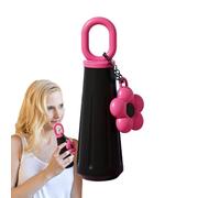 Bouteille isotherme en acier inoxydable - Bouteille isotherme - Anti-fuite - Gobelet isotherme de voyage - Gobelet portable coloré - 450 ml - Avec pendentif floral - Pour boissons froides et chaudes
