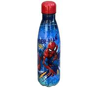 Bouteille isotherme en acier inoxydable Marvel Spiderman avec bouchon dévissable, bouteille d'eau pour enfants garçons bleu et rouge 500 ml