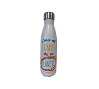 Thermos et bouteille isotherme ENESCO Bouteille isotherme en inox L'eau est lâme de la Planète