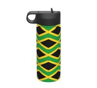 Bouteille isotherme en métal à double paroi pour boissons froides Motif drapeau de la Jamaïque 532 ml