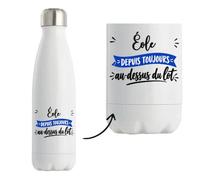Bouteille Isotherme Eole Depuis Toujours au Dessus du Lot - Bottle - Idée Bouteille Isotherme Cadeau Anniversaire Fête Original Famille Travail Départ Collègue Retraite Noël.
