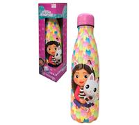 Bouteille isotherme Gabby's Dollhouse en acier inoxydable avec bouchon dévissable pour filles et filles, 500 ml