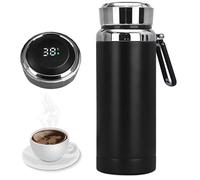 Bouteille Isotherme, Gourde Isotherme Avec Écran Tactile Led, Bouteille D'eau Isotherme En Acier, 800ML Isolation Sous Vide Et Anti Fuite Pour La Maison, Le Bureau, Les Voyages, Le Sport(Noir)