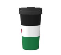 Bouteille isotherme imprimée drapeau de l'État de Palestine, tasse à café portable, tasse d'eau de bureau fitness