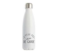 Bouteille Isotherme J'peux Pas je suis de Garde | Gourde | Idée Cadeau Humour Drôle Marrant Original Anniversaire Fête