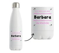 Bouteille Isotherme La meilleure Barbara au monde 2 - Bottle - Idée Bouteille Isotherme Cadeau Anniversaire Fête Original Famille Travail Départ Collègue Retraite Noël.