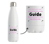 Bouteille Isotherme La meilleure Guide au monde 2 - Bottle - Idée Bouteille Isotherme Cadeau Anniversaire Fête Original Famille Travail Départ Collègue Retraite Noël.