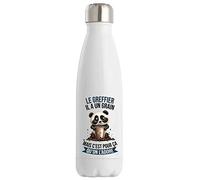 Bouteille Isotherme Le Greffier Panda Café | Idée Gourde Cadeau Travail Métier Sport Humour Collègue Homme Anniversaire Noël
