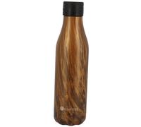 LES ARTISTES Paris A-2234 Bottle'Up, 750 ml, Bouteille isotherme, Gourde isotherme sans BPA, Réutilisable, Garde au chaud 12h et au froid 24h, Acier Inoxydable, Design Wood