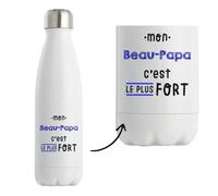 Bouteille Isotherme Mon Beau-Papa C'est le plus fort - Bottle - Idée Bouteille Isotherme Cadeau Anniversaire Fête Original Famille Travail Départ Collègue Retraite Noël.