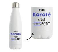 Bouteille Isotherme Mon Karaté C'est le plus fort - Bottle - Idée Bouteille Isotherme Cadeau Anniversaire Fête Original Famille Travail Départ Collègue Retraite Noël.