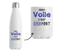 Bouteille Isotherme Mon Voile C'est le plus fort - Bottle - Idée Bouteille Isotherme Cadeau Anniversaire Fête Original Famille Travail Départ Collègue Retraite Noël.