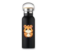 Bouteille isotherme motif hamster bébé esprit sauvage, bouteille écologique, tasse à café