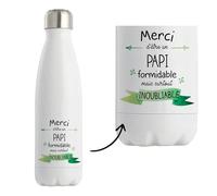 Bouteille isotherme Papi inoubliable homme | Gourde Réutilisable Cadeau Fête des Grands-Pères, Famille/Amis