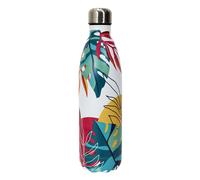 COOK CONCEPT, KA0503, Bouteille de Transport Iso Paradis Exotique 1L, Design Coloré et Durable, Idéale pour Sport et Loisirs, Écologique et Pratique, Rouge Multicolore