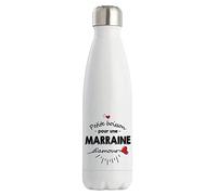 Bouteille isotherme Petite Boisson d'une Marraine d'amour | Gourde Idée Cadeau Famille Marraine Anniversaire Noël