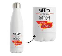 Bouteille Isotherme - Planetee - Merci Patron - 500 Ml - Acier Inoxydable - Mixte Multicolore