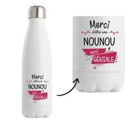 Bouteille Isotherme - Planetee - Nounou Géniale - 500 Ml - Acier Inoxydable - Mixte Multicolore