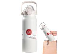 Bouteille isotherme pour adulte - 1,3 l - Grand gobelet isotherme de qualité alimentaire - Bouteille d'eau pour homme - Pour cuisine, bureau, voiture, , randonnée, gym, entraînement