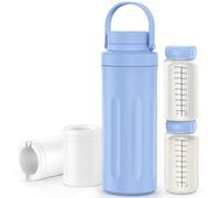 Bouteille isotherme pour lait maternel de 650 ml pour extérieur, refroidisseur de lait maternel avec refroidissement total à 360° pendant 24 heures et double bouteille étanche pour l'allaitement