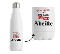 Bouteille Isotherme Priorite N1 dans ma vie C'est mon Abeille - Bottle - Idée Bouteille Isotherme Cadeau Anniversaire Fête Original Famille Travail Départ Collègue Retraite Noël.