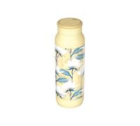Bouteille Isotherme Pulse 700ml en Acier Inoxydable Motif Magnolia à l'Aquarelle Jaune