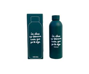 Bouteille isotherme réutilisable en acier inoxydable à double isolation sans BPA Motif « La classe ne finit pas tant que je le dis » 500 ml
