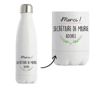 Bouteille Isotherme Secrétaire De Mairie Adorée Gourde Réutilisable Multicolore