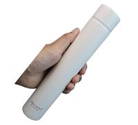 Bouteille Isotherme Slim 250 ml en Acier Inoxydable 304 - Double Paroi, Revêtement Poudré Antidérapant et Résistant aux Rayures - Étanche, Réutilisable, Idéale pour Café, Thé, Bureau et Voyage (Blanc)