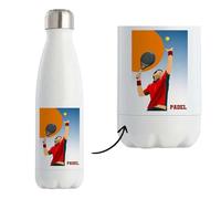 Bouteille isotherme Smash Padel Puissance- Gourde Sport pour Amateur de Padel, Idée Cadeau Homme Fête des Pères, Noël ou Anniversaire