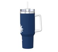 Bouteille isotherme sous vide avec paille et poignée Motif drapeau de la Caroline du Sud 1,2 l - Gym, camping, bureau, voiture