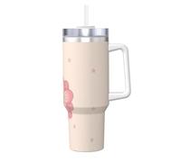 Bouteille isotherme sous vide avec paille Motif fleurs de cerisier roses 1,2 l