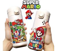 Bouteille isotherme Super Mario Bros de 420 ml, grande capacité, bouteille d'eau thermique en acier inoxydable, tasse thermos pour boissons chaudes et froides Mario Bros 05