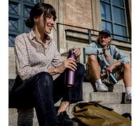 THERMOcafé by THERMOS TC BOTTLE Bouteille isotherme en acier inoxydable résistant aux boissons gazeuses, 12 h chaud pendant 24 h au froid, 0,75 l, anti-fuite, pour l'école, les déplacements et le