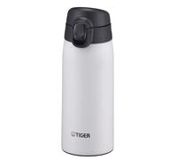 Bouteille isotherme Tiger MCT-K 350 mL Sef-Locking One-Push, ouverture one-push, verrouillage automatique, sans BPA, conservation froid 24h et chaud 12h, conçue au Japon,couleur blanc chute de neige