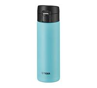 Bouteille isotherme Tiger MKA-K 480 mL Easy-Drinking One-Push, ouverture one-push, ultra légère, sans BPA, conservation froid 24h et chaud 12h, conçue au Japon, couleur bleu ciel