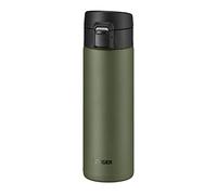 Bouteille isotherme Tiger MKA-K 480 mL Easy-Drinking One-Push, ouverture one-push, ultra légère, sans BPA, conservation froid 24h et chaud 12h, conçue au Japon, couleur vert mousse