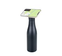 Bouteille isotherme Troika MagSafe MagSafe avec fermeture magnétique servant de support pour smartphone STAND BY ME avec une capacité de 550 ml, compatible alimentaire, en acier inoxydable, noir