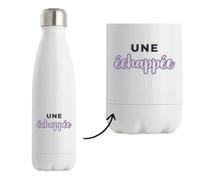 Bouteille Isotherme Une Echappee - Bottle - Idée Bouteille Isotherme Cadeau Anniversaire Fête Original Famille Travail Départ Collègue Retraite Noël. - Bleu&Violet - 2