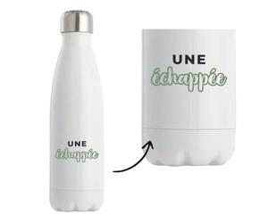 Bouteille Isotherme Une Echappee - Bottle - Idée Bouteille Isotherme Cadeau Anniversaire Fête Original Famille Travail Départ Collègue Retraite Noël. - Bleu&Vert - 2