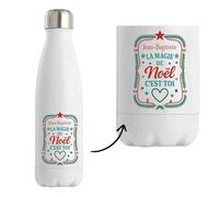 Bouteille Jean-Baptiste Magie de noël Rectangle - Gourde isotherme - Secret santa Cadeau Noël Humour Insolite Collègue