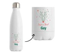 Bouteille Joyeux noël Guy Cerf - Gourde isotherme - Secret santa Cadeau Noël Humour Insolite Collègue