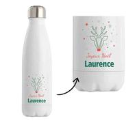 Bouteille Joyeux noël Laurence Cerf - Gourde isotherme - Secret santa Cadeau Noël Humour Insolite Collègue