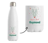 Bouteille Joyeux noël Raymond Cerf - Gourde isotherme - Secret santa Cadeau Noël Humour Insolite Collègue