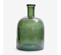 Bouteille Large en Verre Recyclé Uni - Verseuse en Verre Artisanat Style Méditerranéen Décoration de la Maison, Vase (Vert Olive)