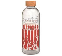 Bouteille large - stranger things - en verre avec manchon silicone - réutilisable - 1030 ml