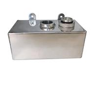 Bouteille Lave-glace Alliage D'aluminium Poli Réservoir Pulvérisation Refroidisseur Intermédiaire Bouteille Liquide Refroidissement 2 L Réservoir Réservoir Débordement Moto Radiateurs