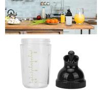 Bouteille Mélangeur de Vinaigrette, 200 Ml Shaker de Vinaigrette Récipient de Vinaigrette sans BPA pour éviter les Fuites Pot de Vinaigrette avec Couvercle pour Récipients de (Le noir)